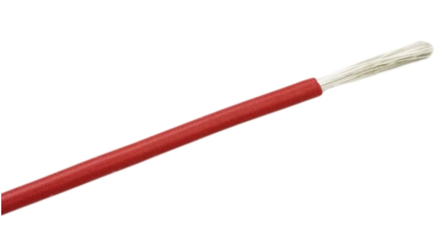 RS PRO Red 0.25 mm² Hook Up Wire, 50/0.08 mm, 25m, Silicone Rubber Insulation