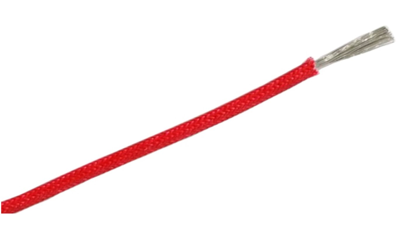 RS PRO Red 1.5 mm² Hook Up Wire, 1, 25m, Silicone Rubber Insulation