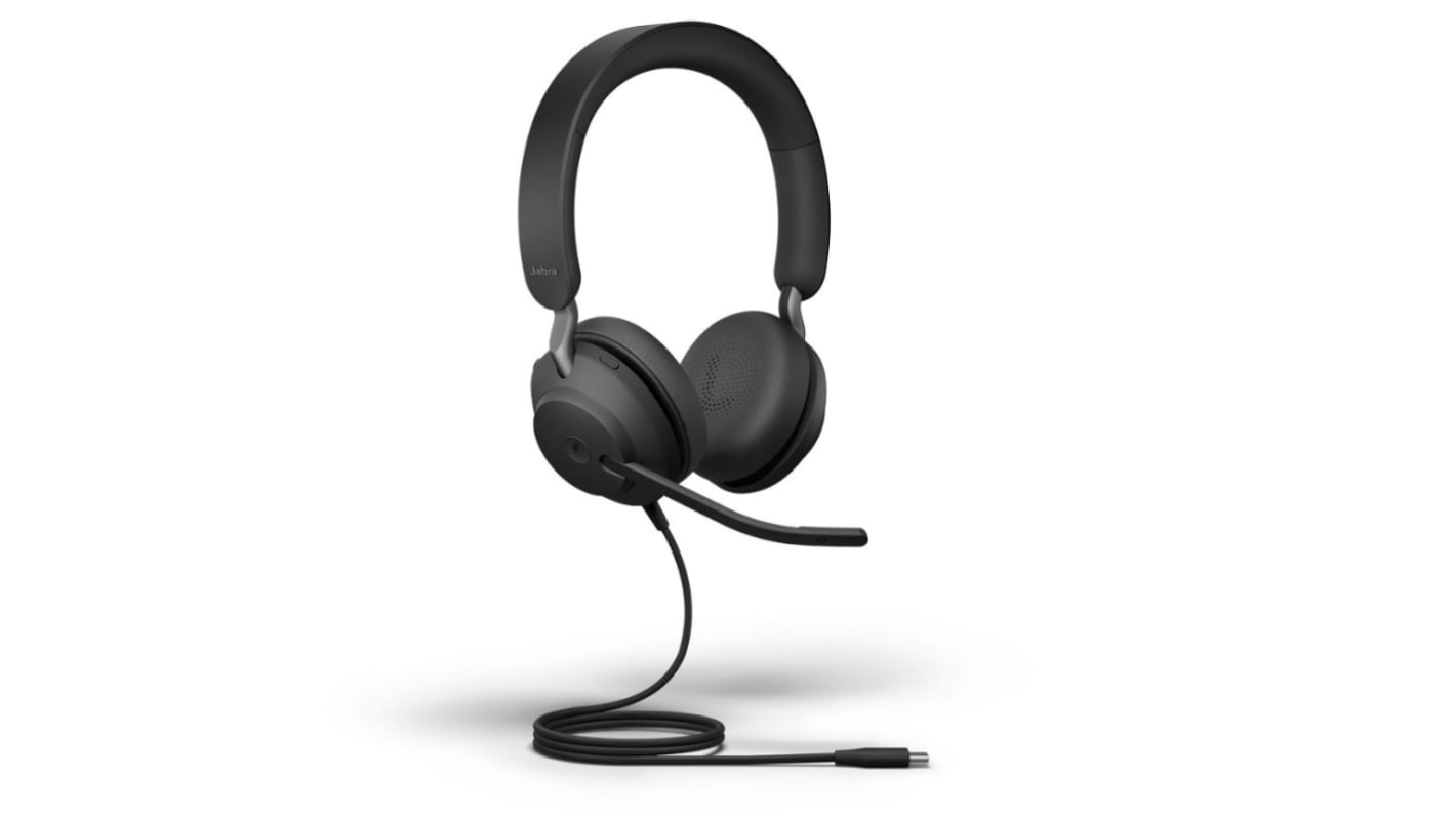 Jabra Evolve2 40 UC Stereo On-Ear-Headset USB C Schwarz Verdrahtet