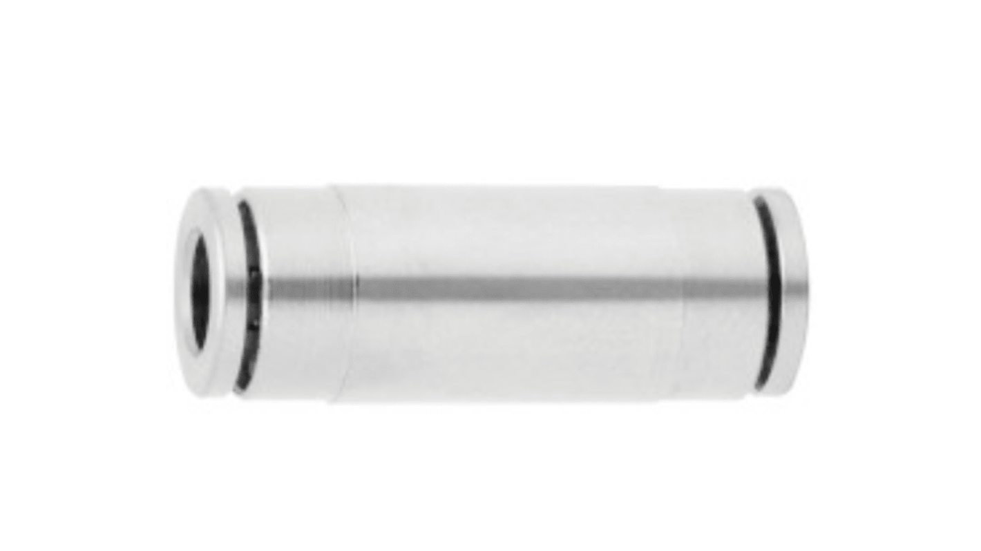 Norgren PNEUFIT Series Straight Tube-to-Tube Adaptor, Push In 4 mm to Push In 4 mm, Tube-to-Tube Connection Style