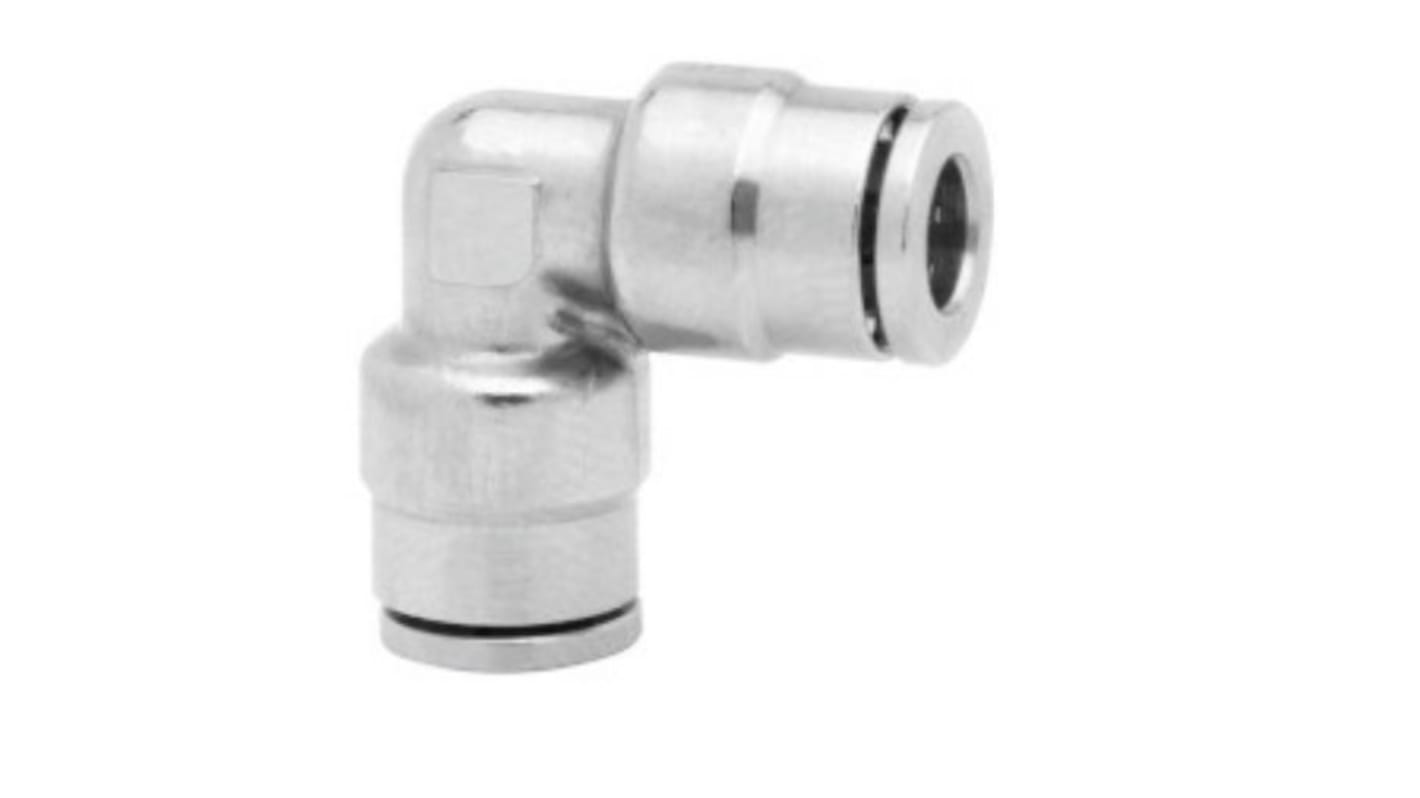 Norgren PNEUFIT Series Elbow Tube-toTube Adaptor, Push In 8 mm to Push In 8 mm, Tube-to-Tube Connection Style