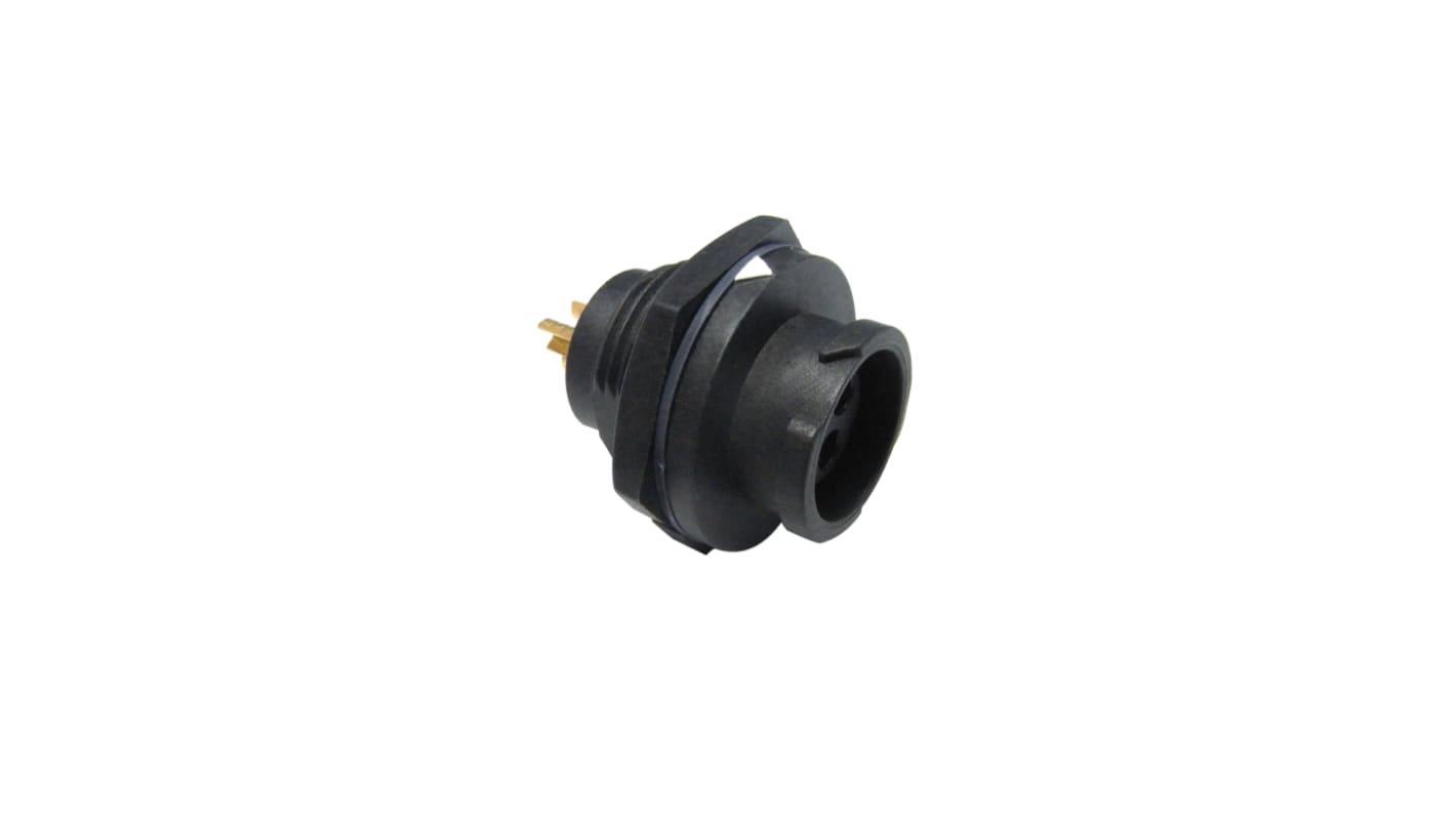 Conector circular Amphenol macho serie X-Lok de 4 vías macho, Montaje trasero, IP68