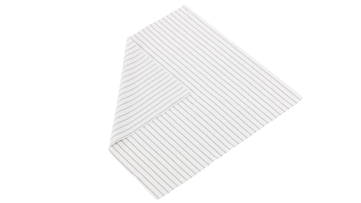 EUROSTAT ESD Safe Wiper White Cloths for Clean Environments, Food Industry, Pharmaceutical, Pack of 150