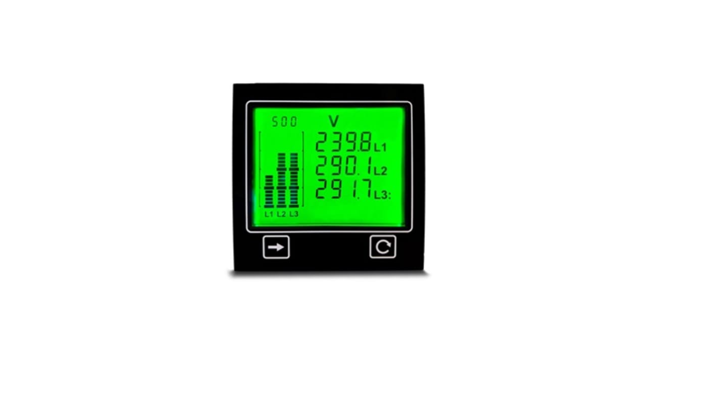 Trumeter Energiamérő LCD, 3-fázisú, APM sorozat