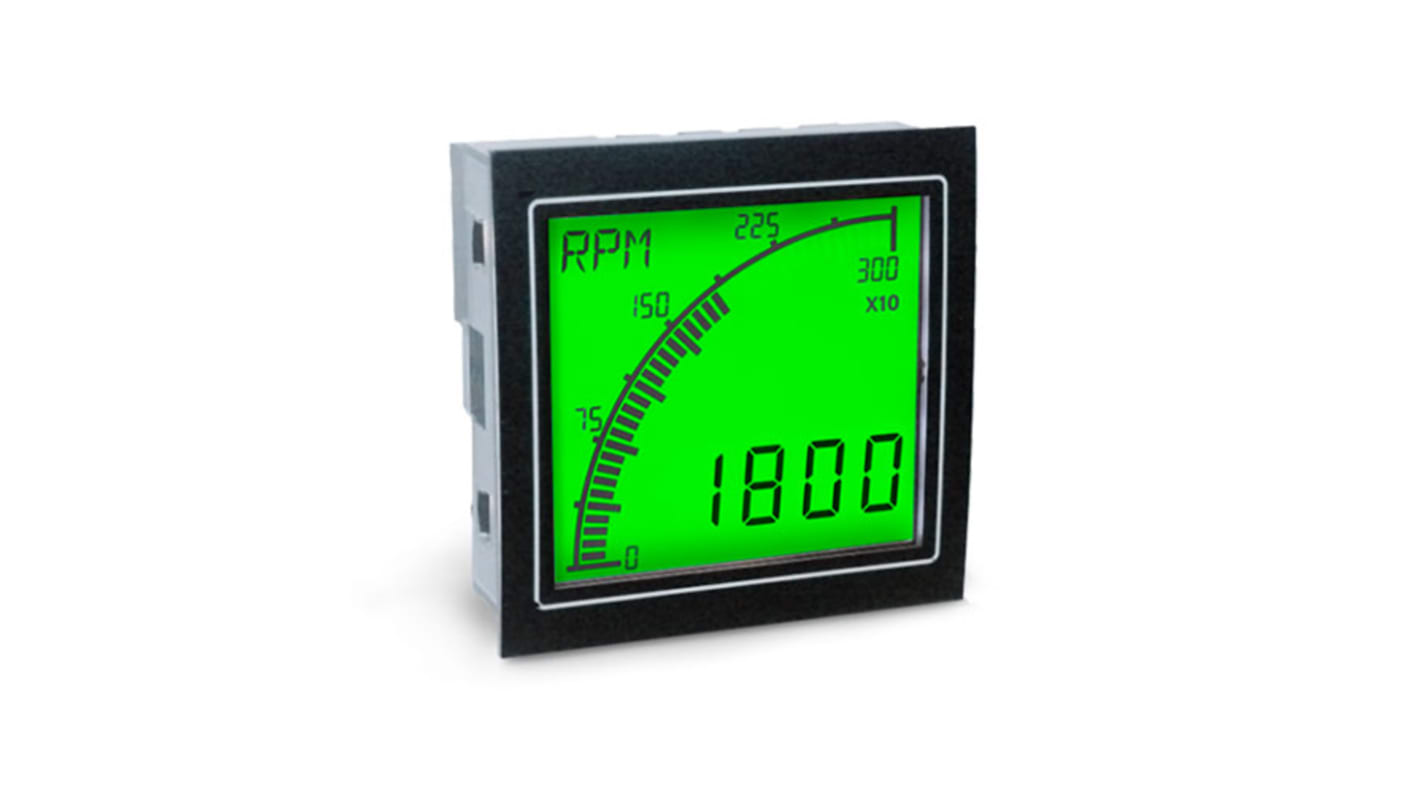 Analizador de red multifunción de panel Trumeter, con display LCD, para Caudal, caudal, velocidad, dim. 68mm x 68mm