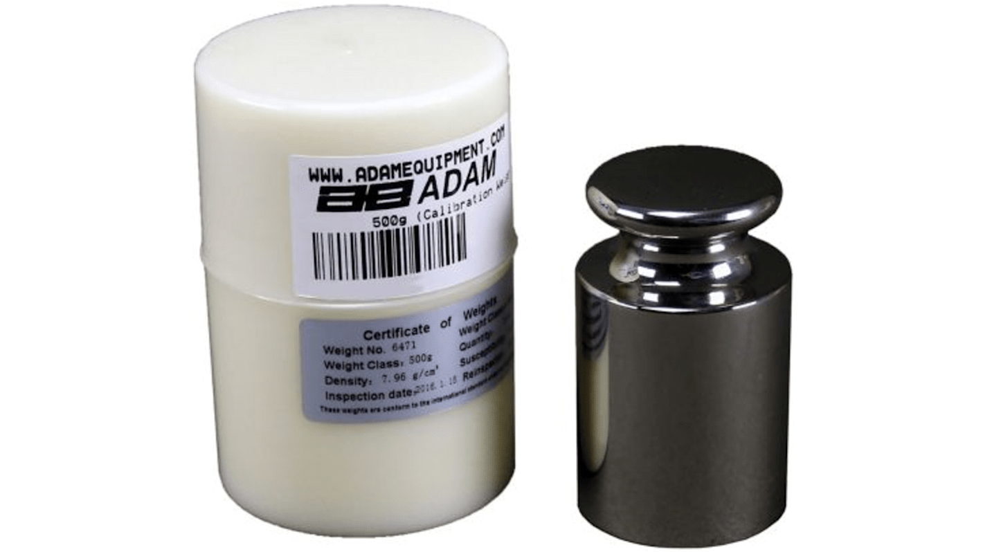 Poids d'étalonnage Adam Equipment, 500g, Etalonné UKAS