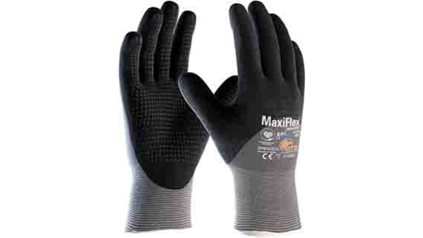 Gants de manutention lourde ATG MaxiFlex taille 7, Manutention générale, 1 Paire, Gris