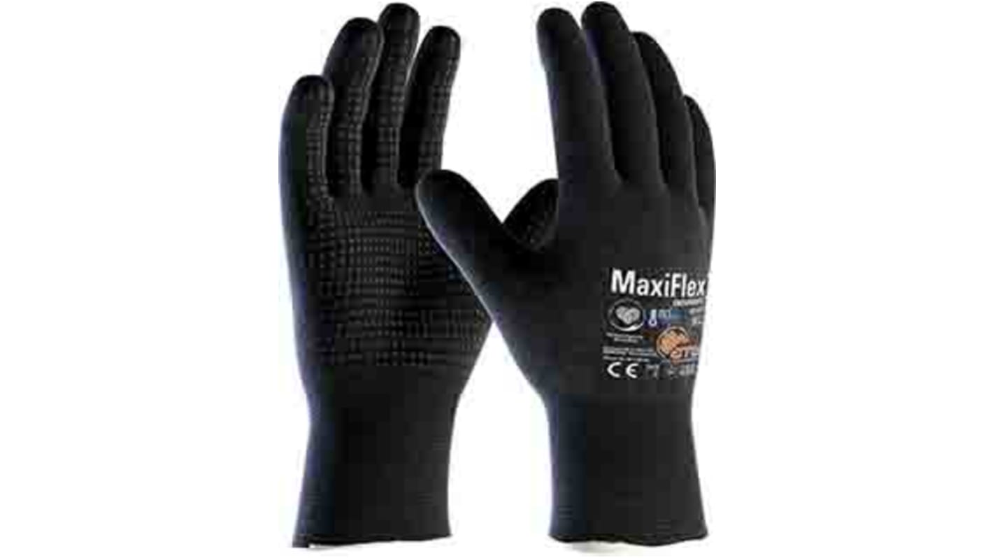 Gants de manutention lourde ATG MaxiFlex taille 7, S, Manutention générale, 1Paire, Noir