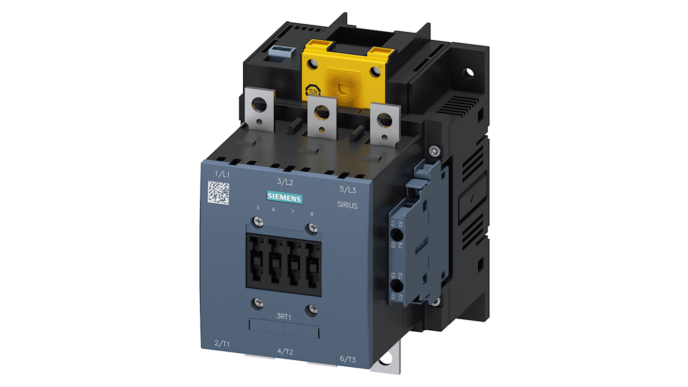 Contattore Reversibile Siemens, 3 poli, 2 NO + 2 NC, 75 kW, bobina 200 → 277 V c.a./c.c.