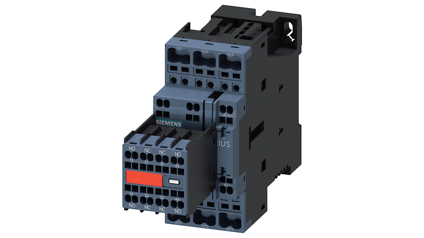 Contattore Reversibile Siemens, 3 poli, 2 NO + 2 NC, 5,5 kW