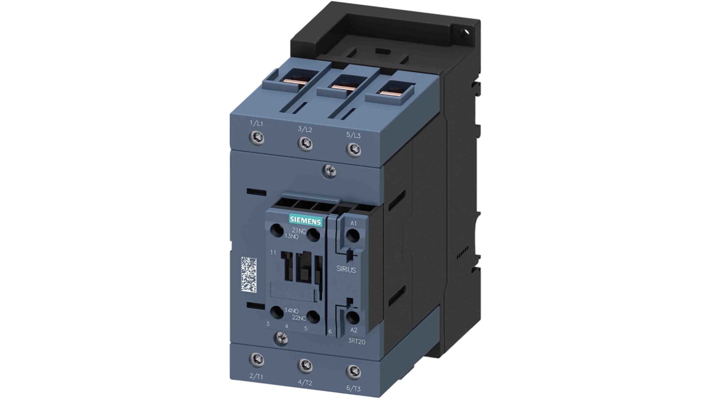 Siemens SIRIUS Contactor, 3-Pole, 1NO + 1NC