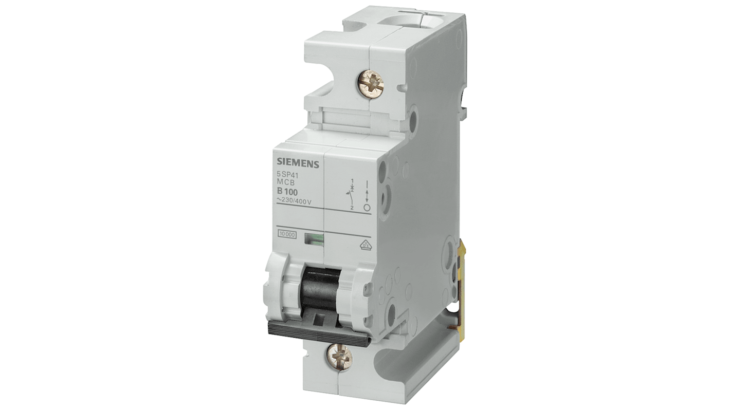 Siemens SENTRON 5SP4 MCB, 1P, 80A Curve B, 400V AC