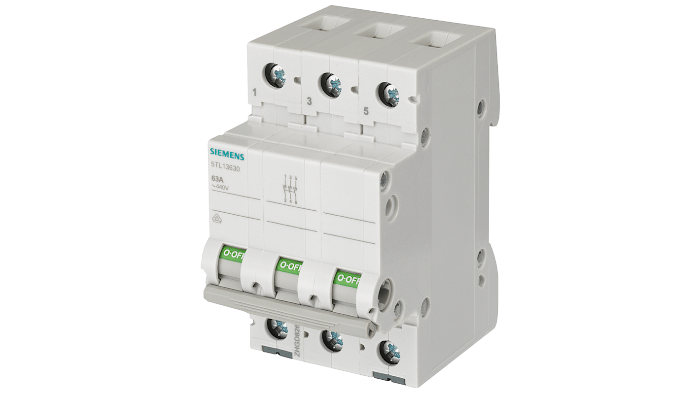 Interruttore di isolamento Siemens 5TL1380-0 serie 5TL, 3P, 80A 5TL