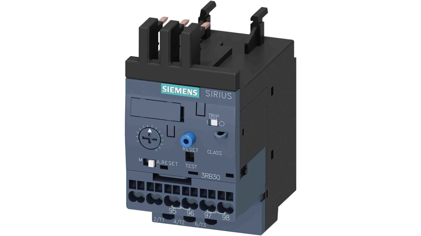 Siemens Overload Relay 1NC + 1NO, 16 A F.L.C, 16 A Contact Rating, 11 kW, 690 Vac, TP, SIRIUS