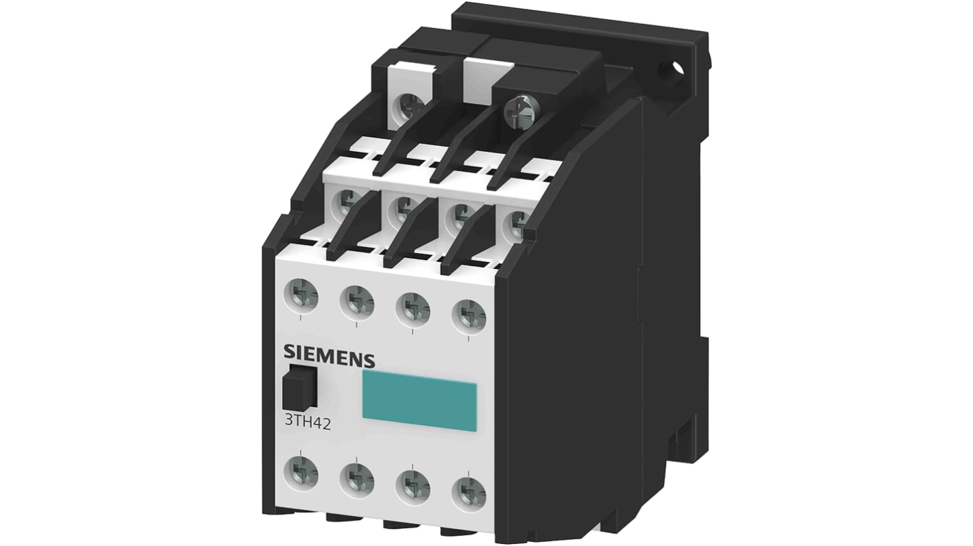 Contattore Siemens, 8 poli, 4NO + 4NC, 10 A, bobina 110 V c.a.