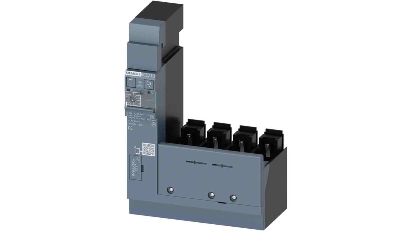 Interrupteur différentiel Siemens 3VA9, 4 Pôles, 160A, Type A