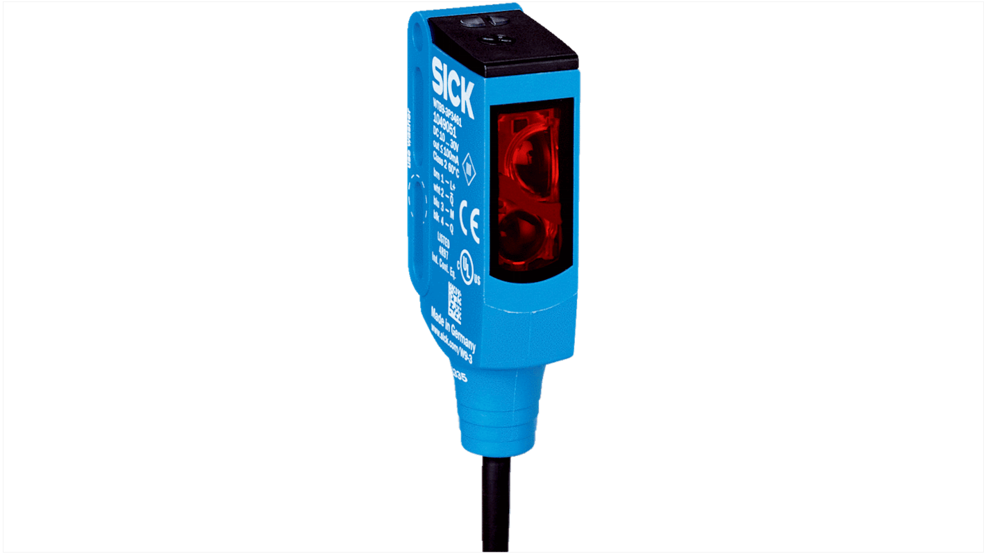 Sick Background Suppression Photoelectric Sensor, Block Sensor, 20 mm → 350 mm Detection Range