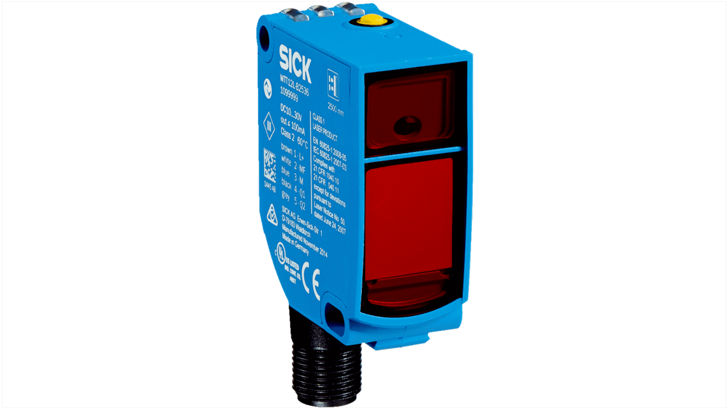 Sick Background Suppression Photoelectric Sensor, Block Sensor, 50 mm → 1.4 m Detection Range