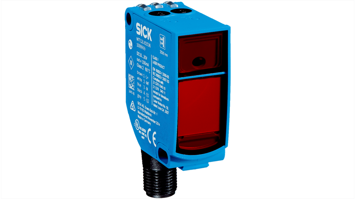 Sick Background Suppression Photoelectric Sensor, Block Sensor, 50 mm → 2.5 m Detection Range