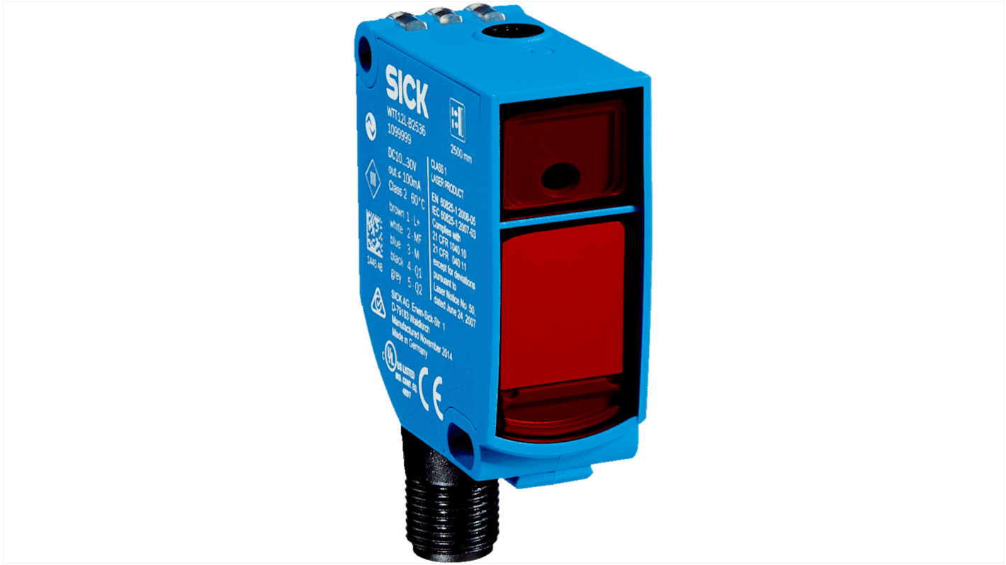 Sick Background Suppression Photoelectric Sensor, Block Sensor, 50 mm → 1.8 m Detection Range