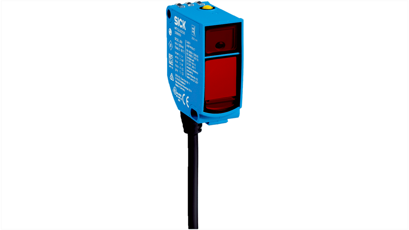 Sick Background Suppression Photoelectric Sensor, Block Sensor, 50 mm → 2.5 m Detection Range