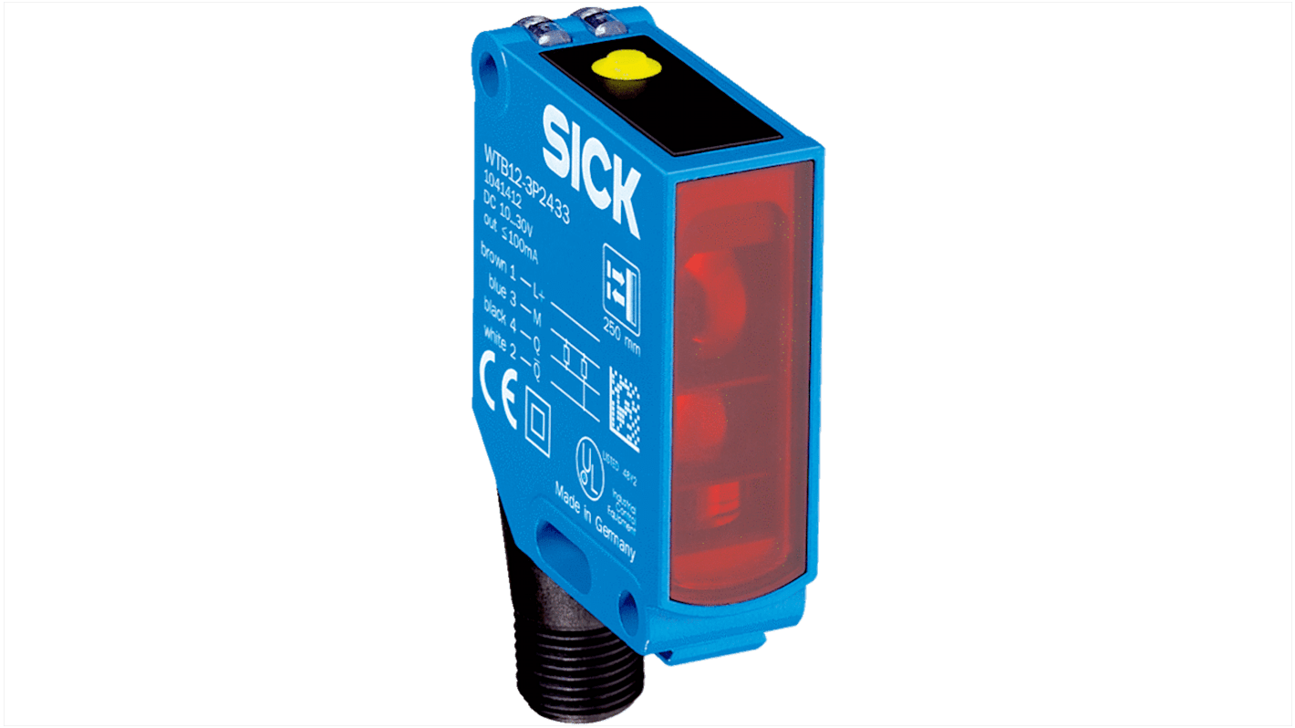 Sick Background Suppression Photoelectric Sensor, Block Sensor, 20 mm → 350 mm Detection Range