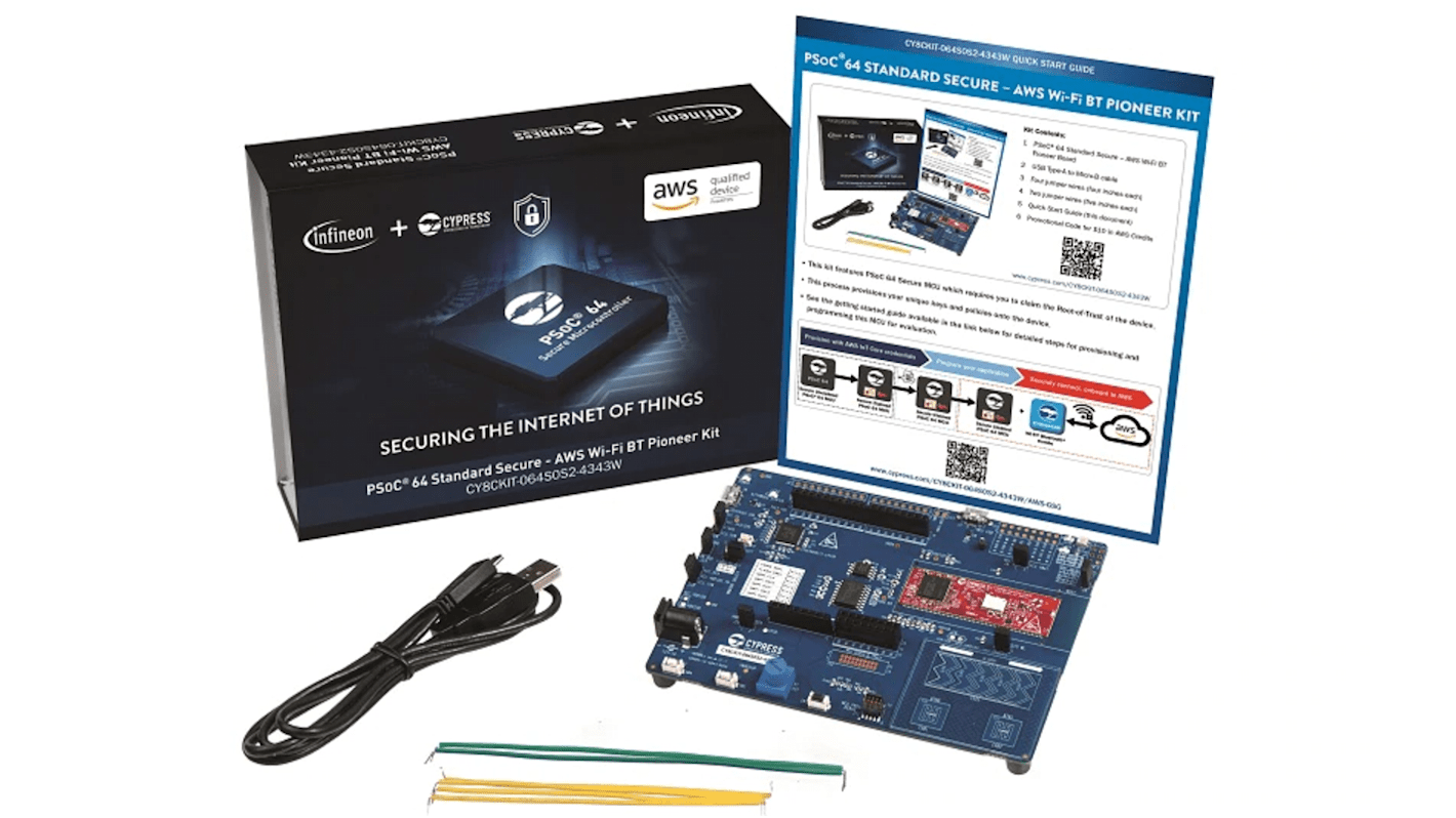 Infineon PSoC 64 Standard Secure - AWS Wi-Fi BT Pioneer Kit(CY8CKIT-064S0S2-4343W) Wireless Development Tool