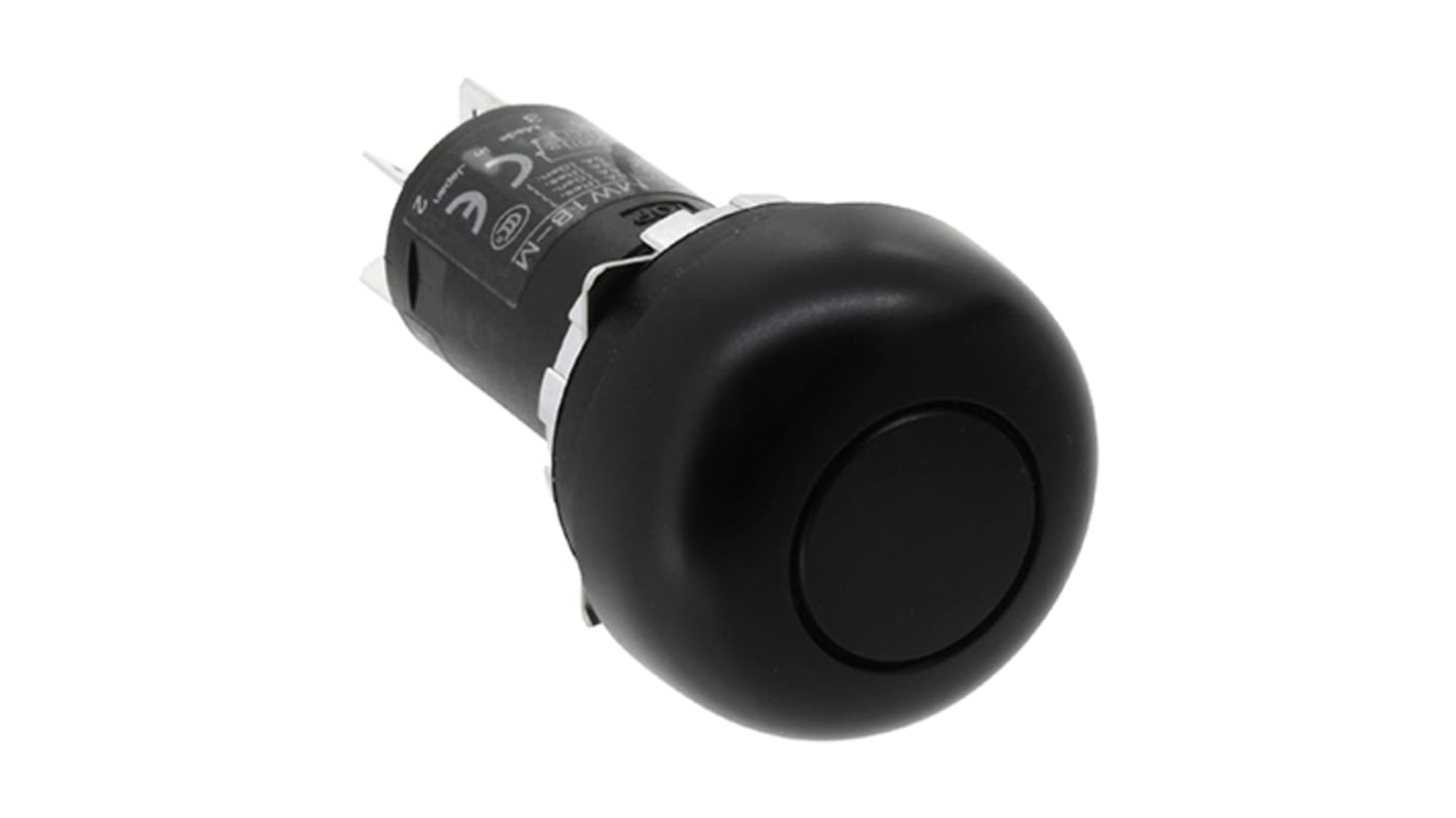 Idec Push Button Switch, Momentary, Panel Mount, DPDT, 24 → 110V, IP66