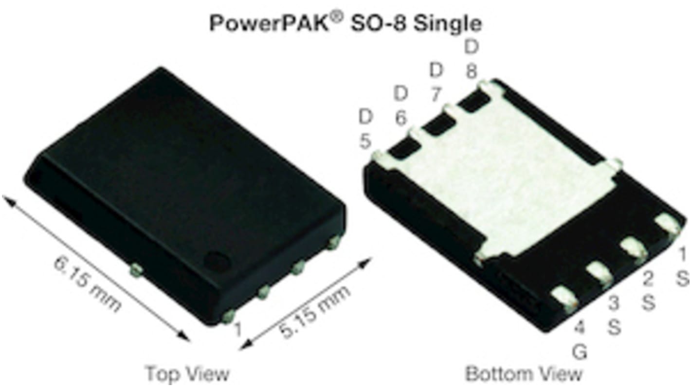 Vishay Nチャンネル MOSFET80 V 86 A 表面実装 パッケージPowerPak SO-8 8 ピン