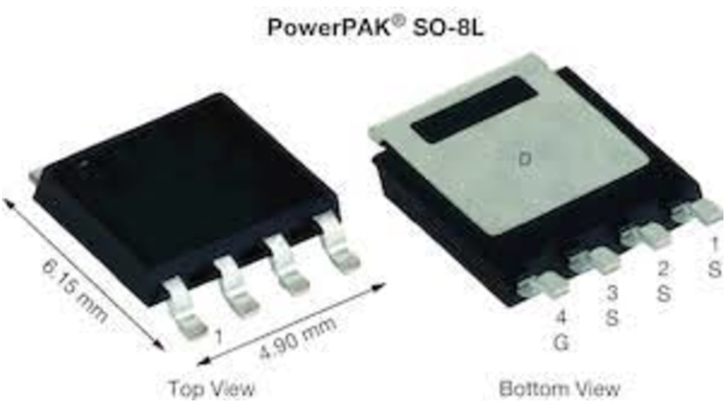 MOSFET Vishay, canale N, 0,0043 Ω, 88 A, PowerPAK SO-8L, Montaggio superficiale