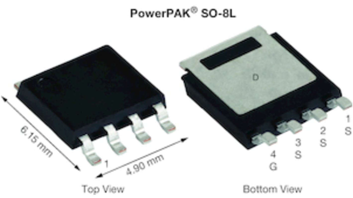 MOSFET Vishay, canale N, 0,0055 Ω, 75 A, PowerPAK SO-8L, Montaggio superficiale