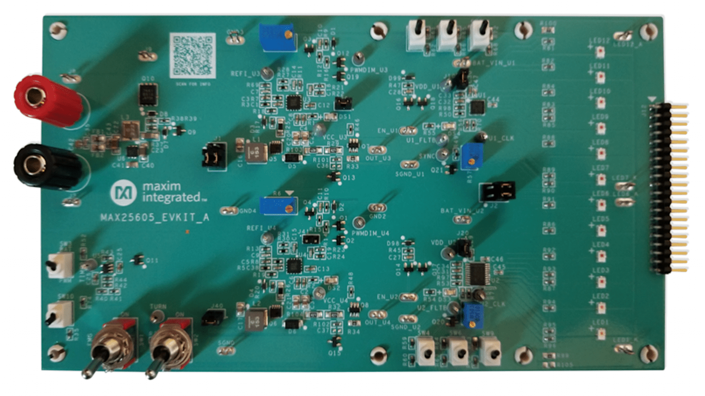 Maxim Integrated MAX25605EVKIT#, Evaluation Kit LED Driver Evaluation Kit for MAX25605 for MAX25605