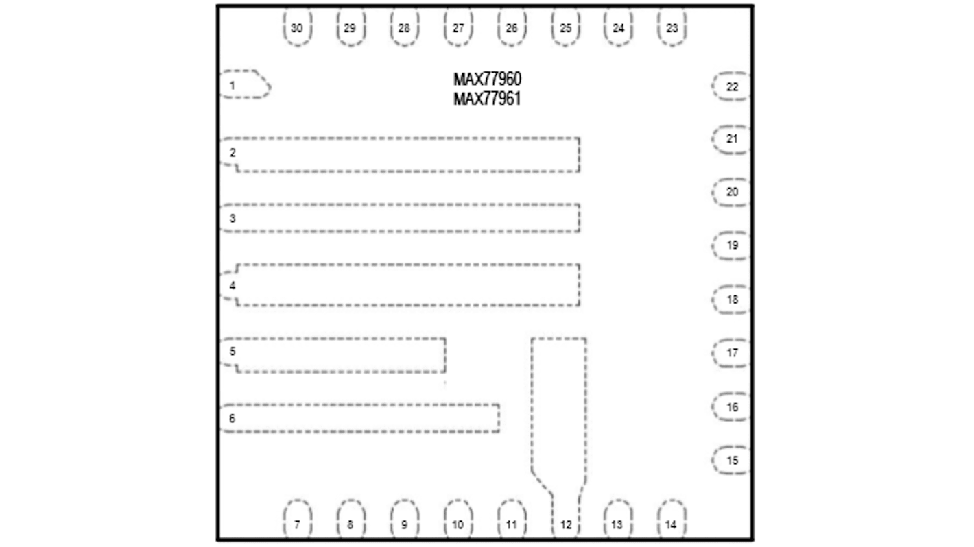 Ladeüberwachungscontroller MAX77960EFV06+, Li-Ion, FC2QFN, 30-Pin 3300mA