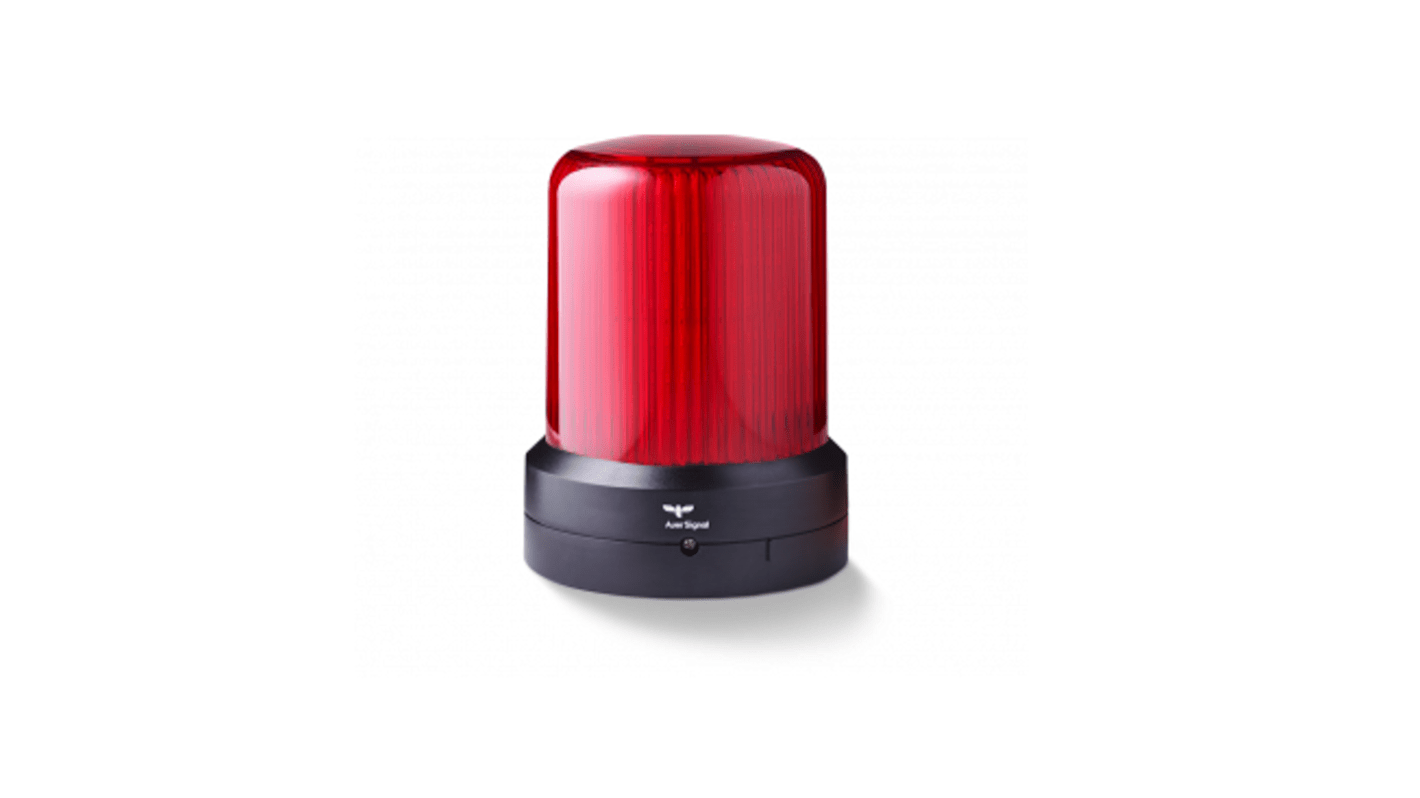 AUER Signal RDM Series Red Dimming, Flashing, Pulsating, Rotating, Steady, Strobe Beacon, 110-240 V ac, Base Mount, LED