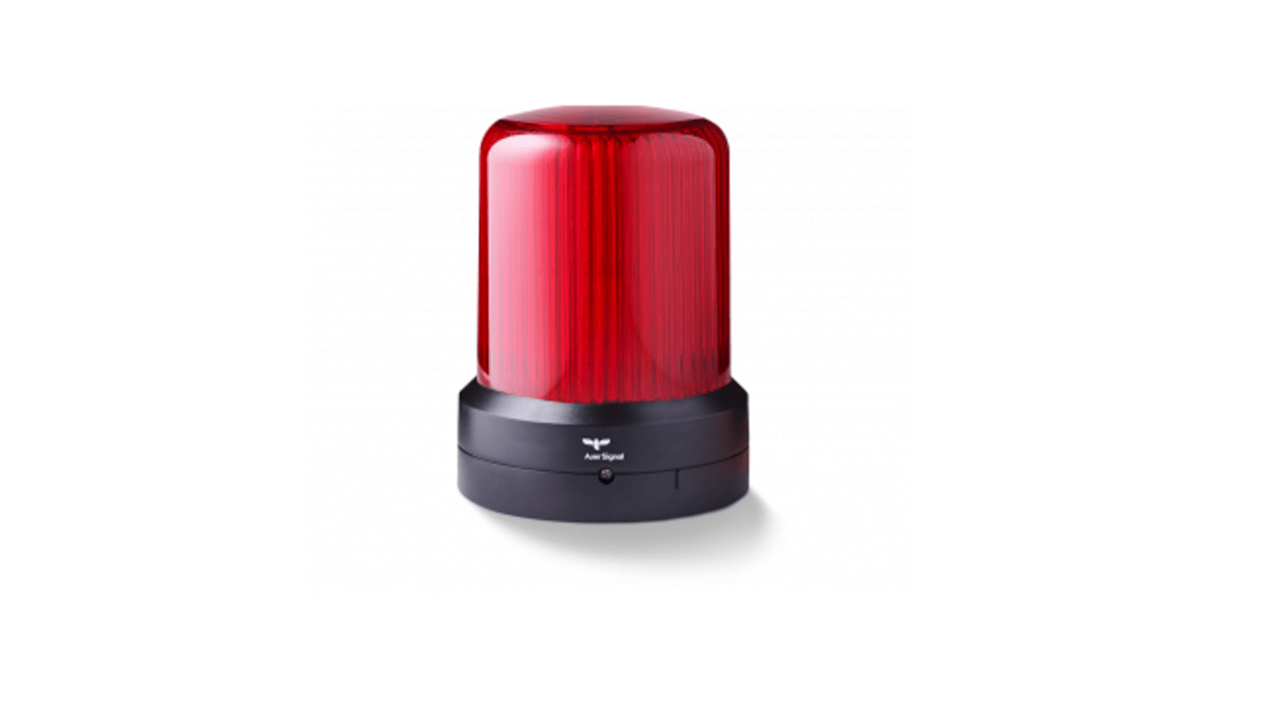 AUER Signal RDM Series Red Dimming, Flashing, Pulsating, Rotating, Steady, Strobe Beacon, 24 V ac/dc, Base Mount, LED