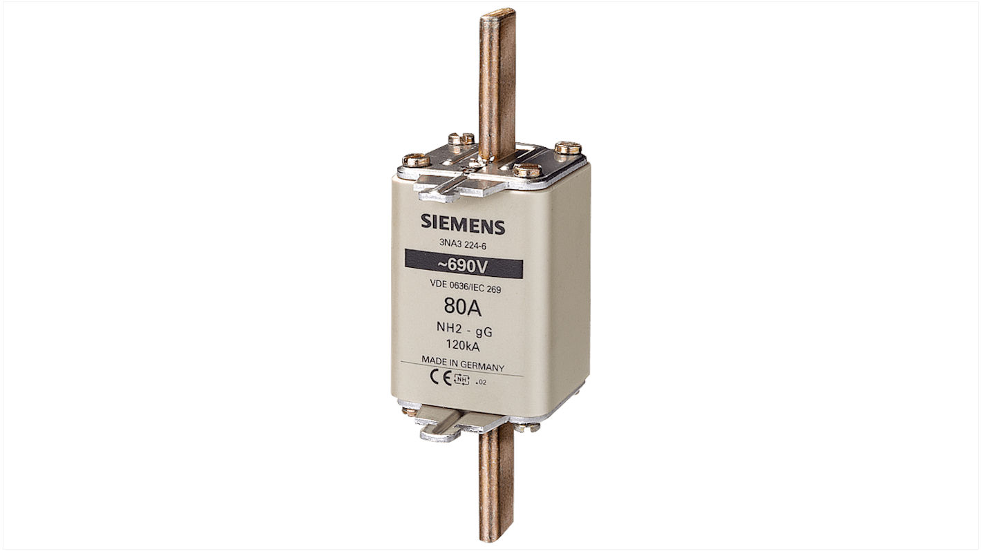 Siemens Sicherungseinsatz NH2, 690V / 80A, gG IEC 60269