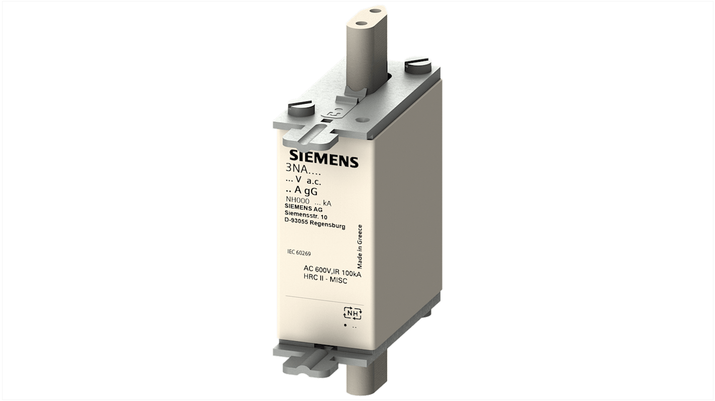 Siemens 6A Centred Tag Fuse, NH000, 690V