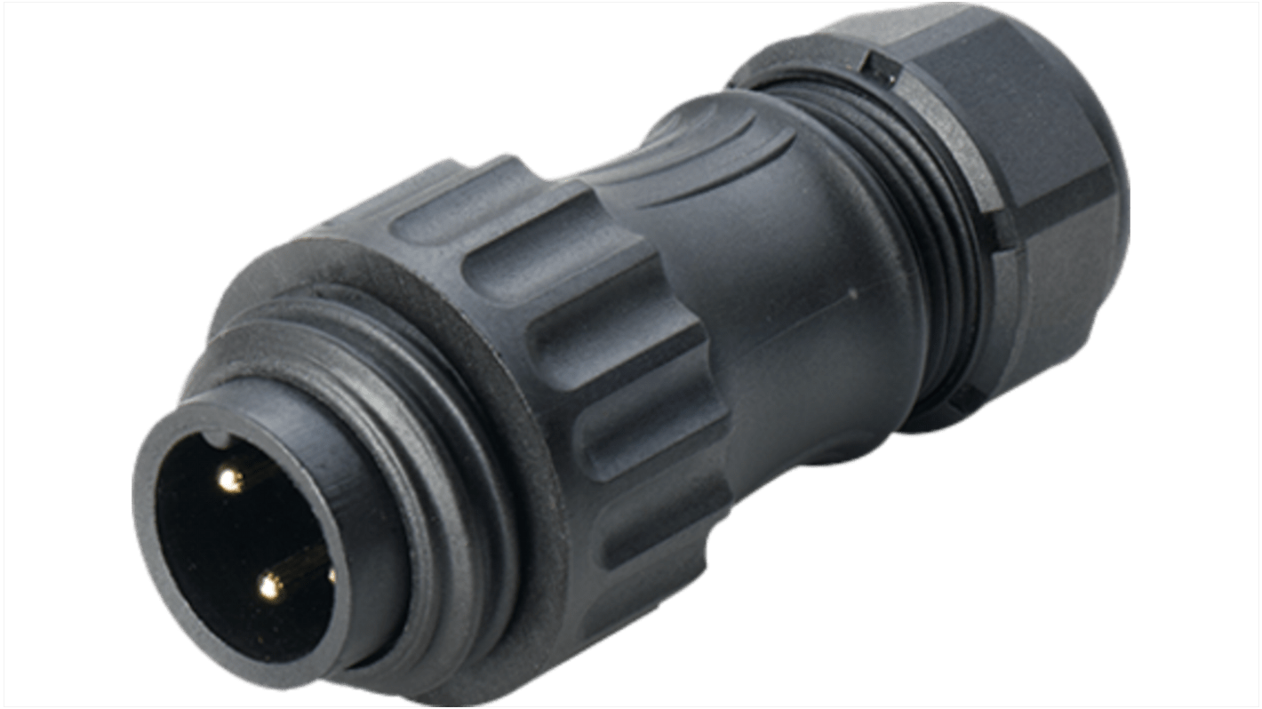 Conector circular RS PRO de 4 vías macho, montaje aéreo, IP67