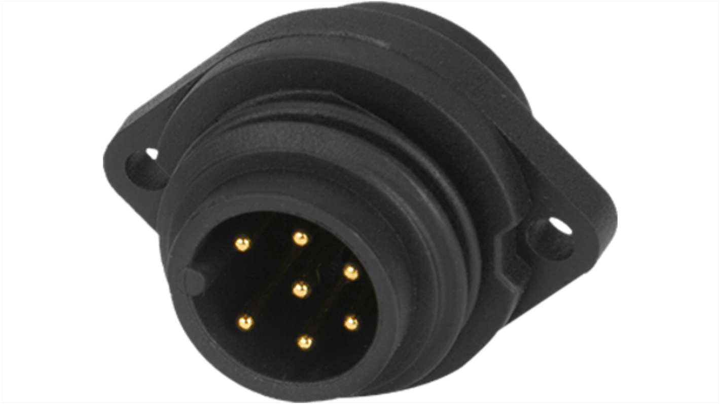 RS PRO Circular Connector, 7 Contacts, Panel Mount, Male, IP67