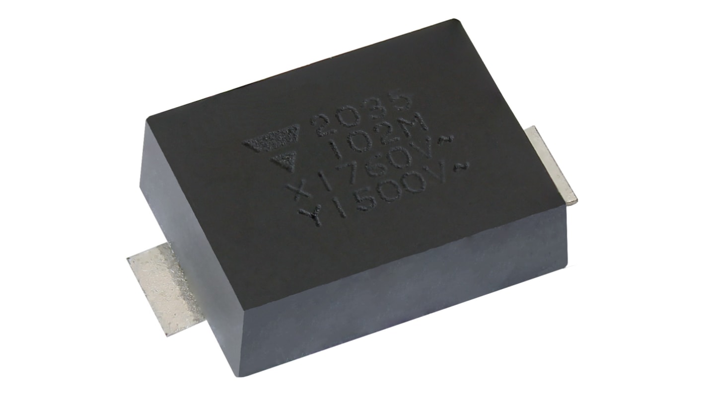 Vishay Single Layer Ceramic Capacitor (SLCC) 470pF 760V ac ±20% Y5U Dielectric, SMD Y1, Surface Mount +125°C Max Op.