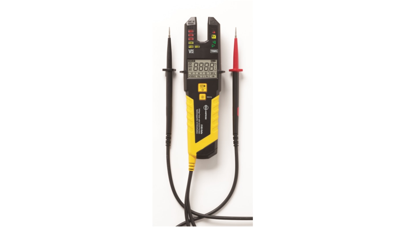 Beha-Amprobe 2100-DELTA, LCD Voltage Indicator, 1000 V ac, 1500V dc, Continuity Check, Mains Powered, CAT III 1000V