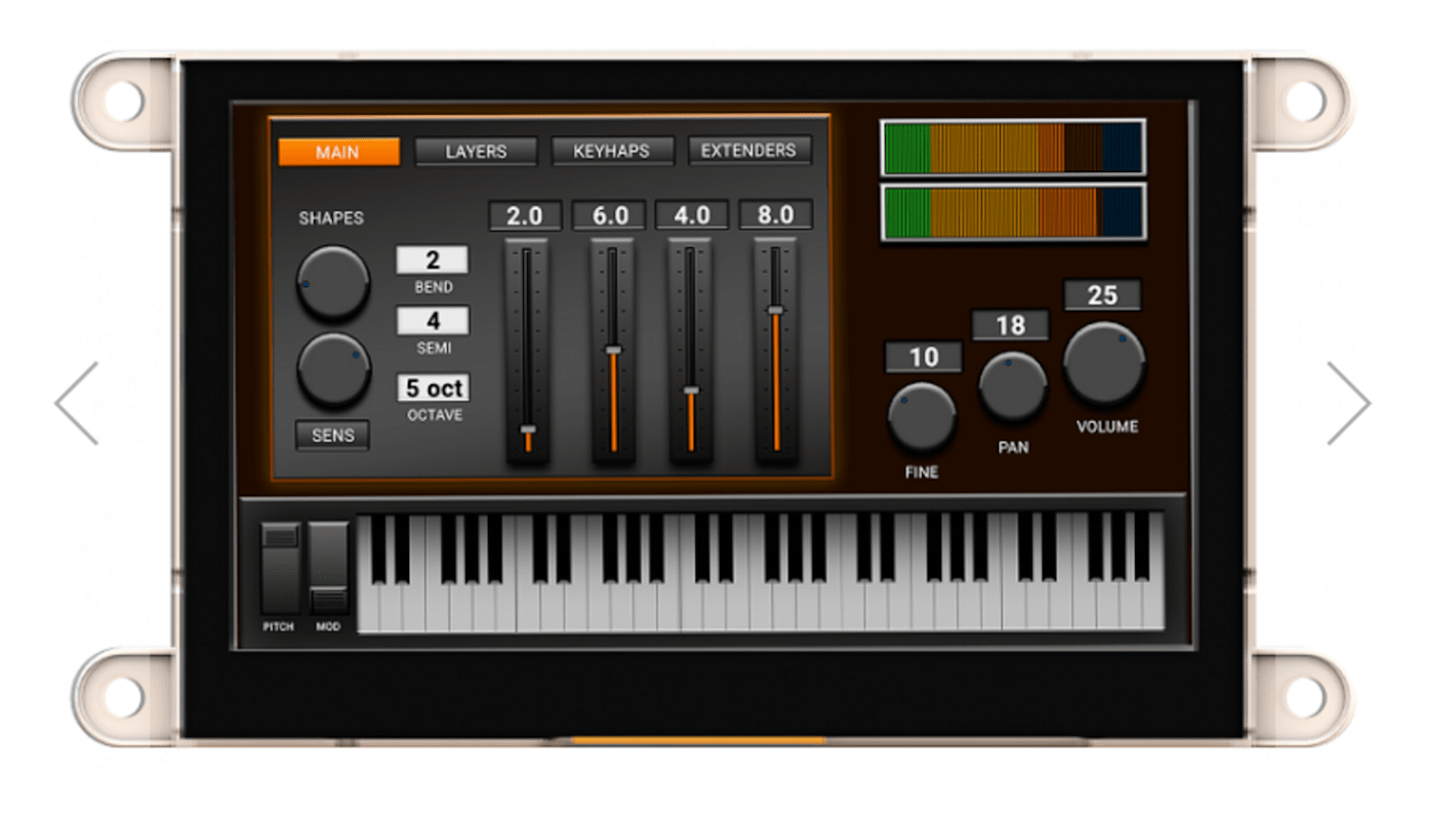 Modulo display LCD 4D Systems, 4.3poll, interfaccia I2C, SPI, touchscreen