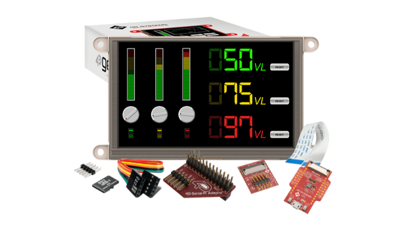 4D Systems SK-4Discovery-50W 5tommer TFT Startsæt med Diablo16 til 4Discovery 5 i skærmmodulet