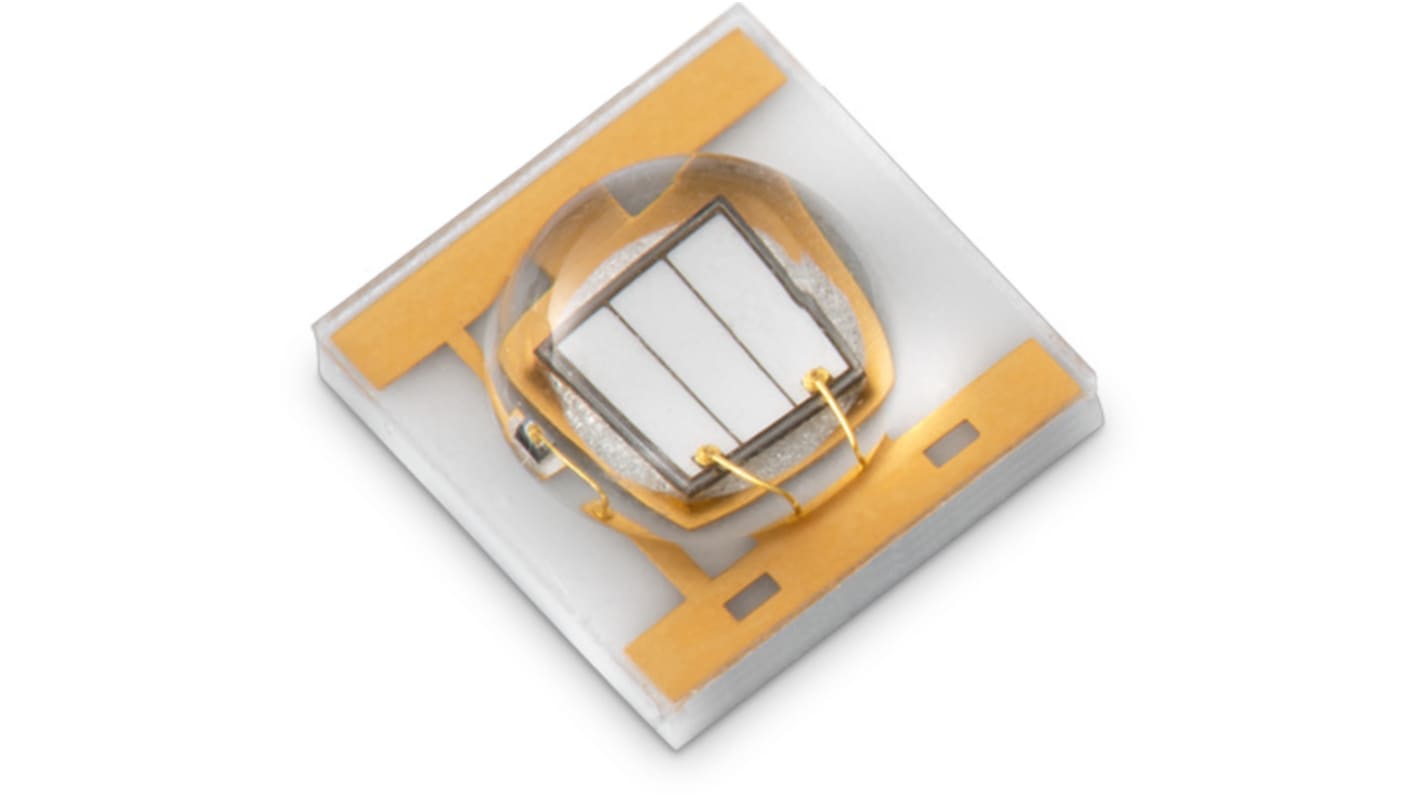 15335337AA350 Wurth Elektronik, WL-SUMW Series UV LED, 365nm 700mW 130 °, 2-Pin Surface Mount package