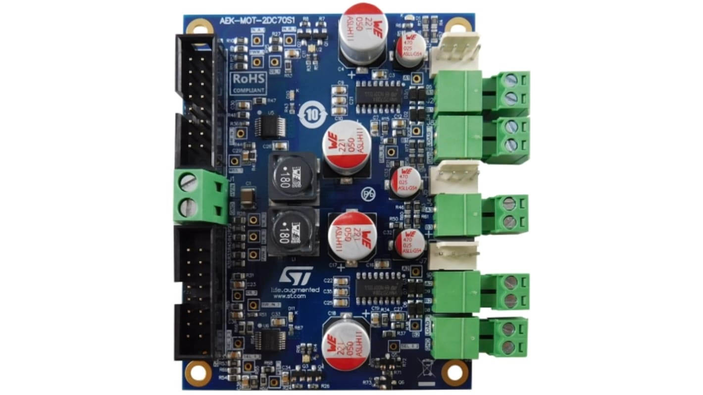 STMicroelectronics Automotive-grade Dual DC motor driver up to 15A each DC-DC Controller for AEK-MOT