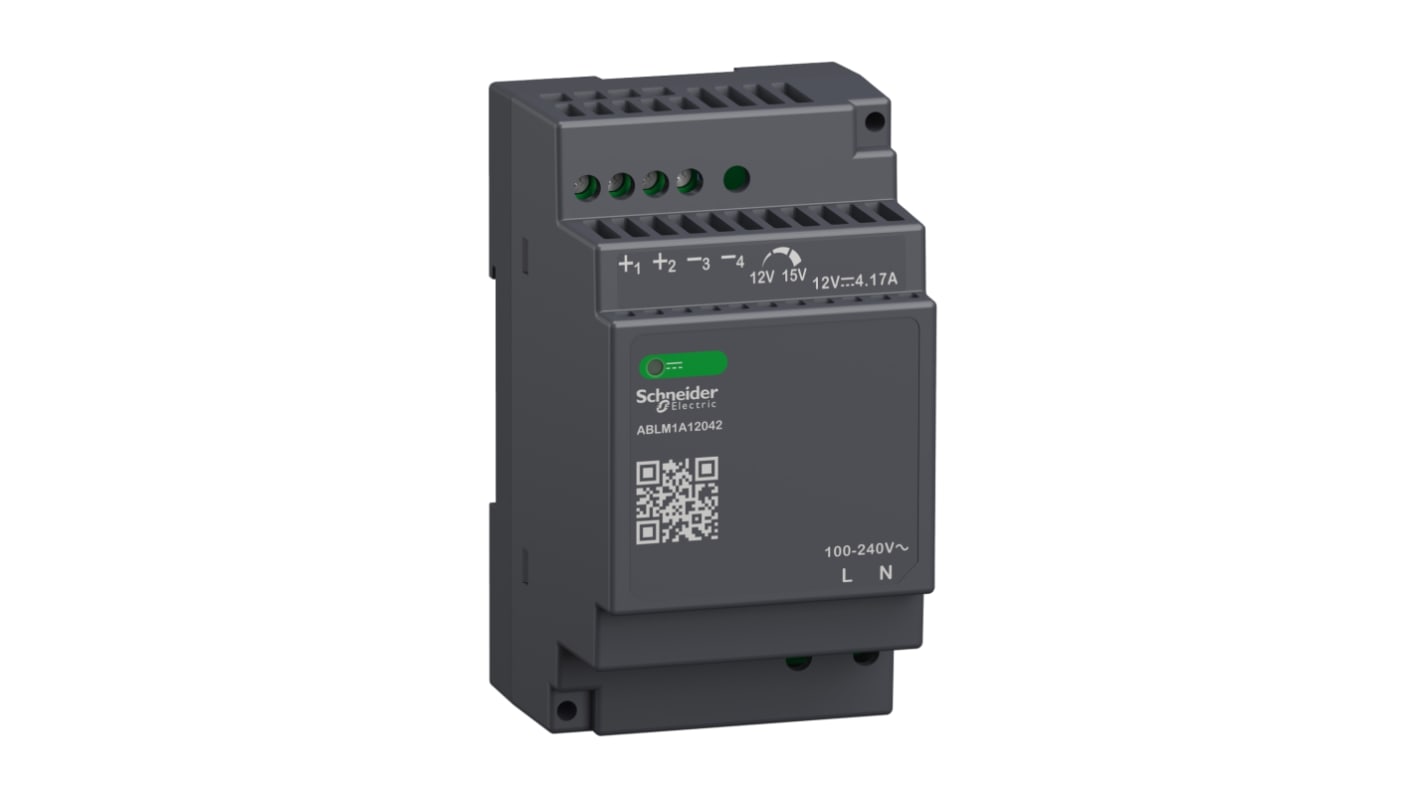 Schneider Electric ABLM1A Switch-mode DIN-skinnemonteret strømforsyning 12V dc