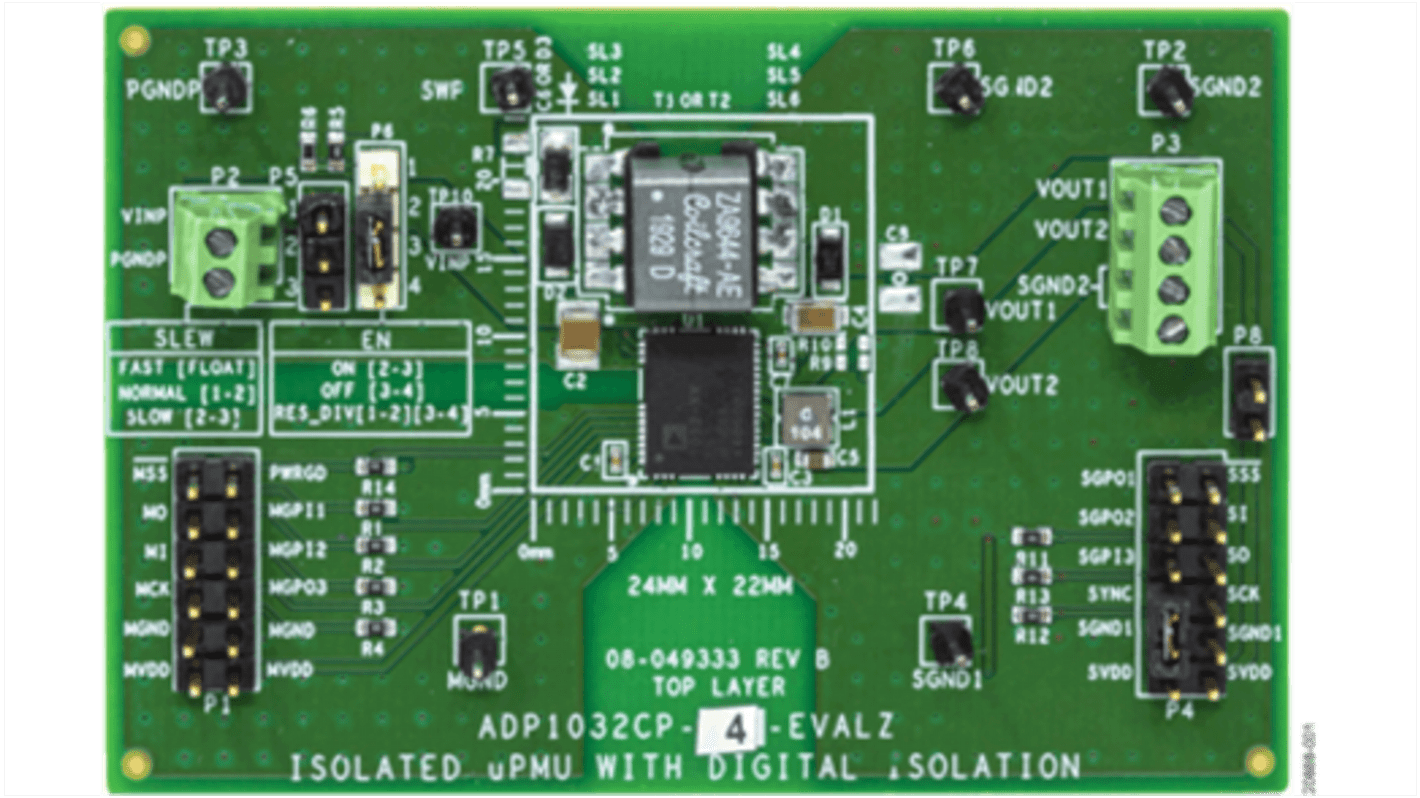 Placa de evaluación Aislador digital Analog Devices Evaluation Board for the ADP1032ACPZ-4 - ADP1032CP-4-EVALZ