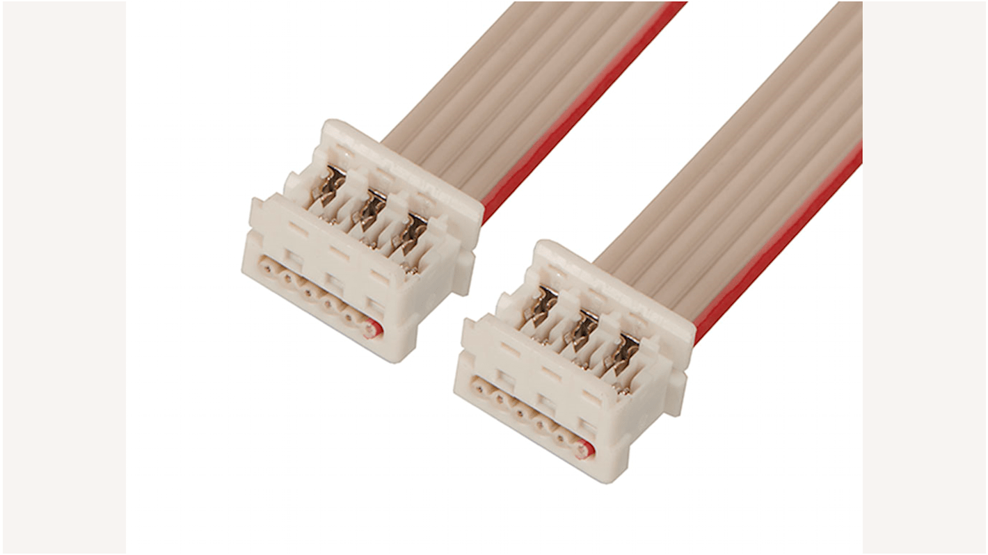 Cable plano Molex Picoflex, paso 1.27mm, long. 320mm, con. A: Hembra, con. B: Hembra