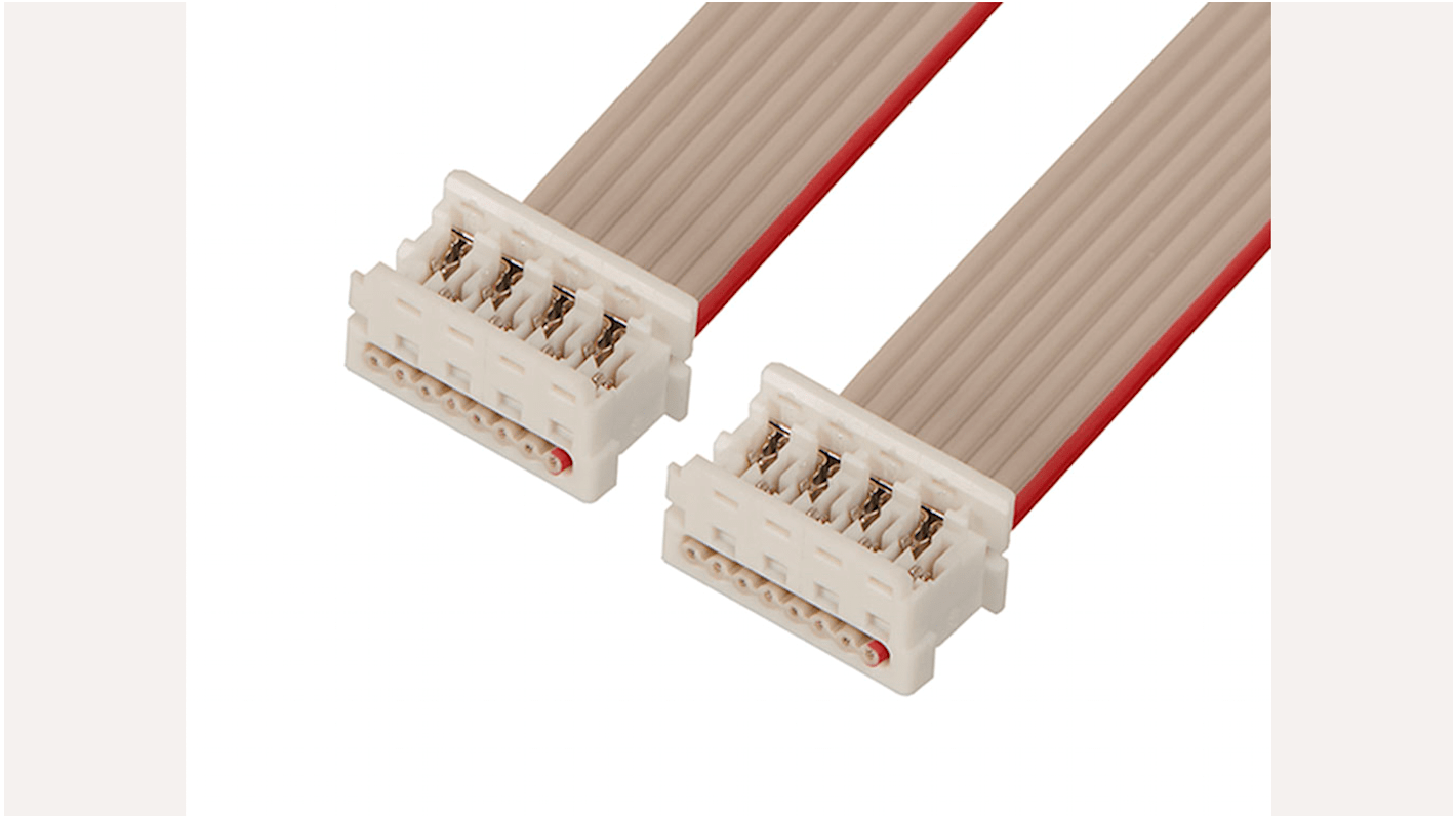Cable plano Molex Picoflex, paso 1.27mm, long. 240mm, con. A: Hembra, con. B: Hembra