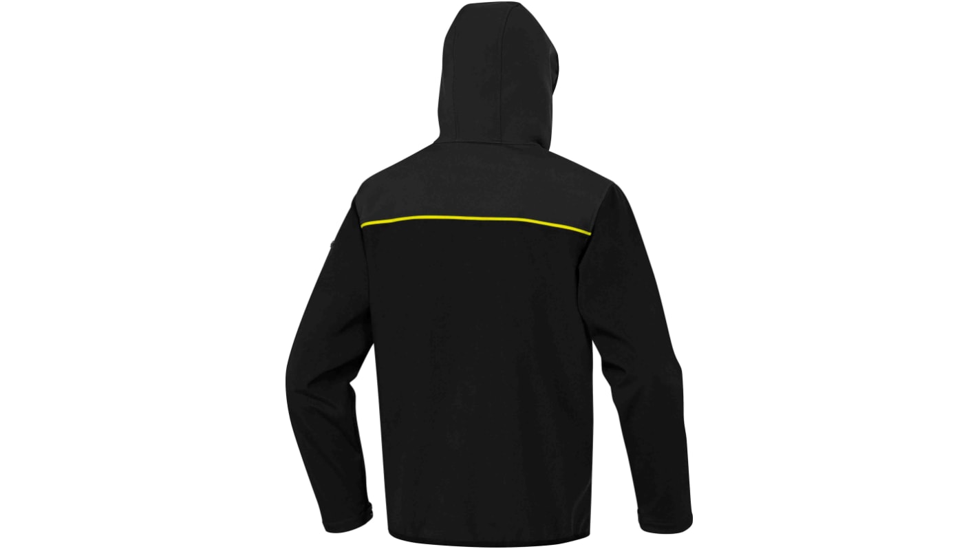 Delta Plus Horten 2 Black/Yellow, Lightweight, Water Repellent, Windproof Softshell Jacket, L